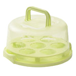 boîte gâteaux transparente moderne poignée muffins gâteau fruits frais blanc rose