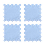 serviettes table coton bordure brodée décoration Noël mariage table repas maison