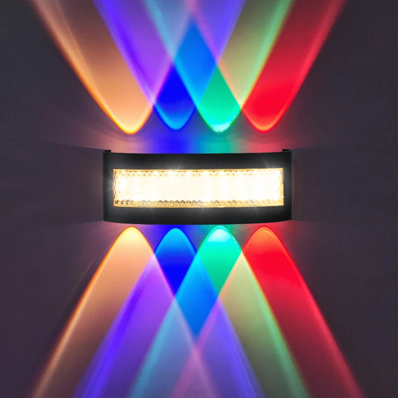 lampe murale led moderne noire 6w 8w 9w 11w rgb câble électrique