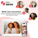 cadre photo numerique ecran tactile wifi 64go 1280x800 ips moderne blanc noir rouge