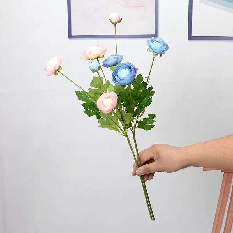 bouquet fleurs artificielles modernes rose blanc jaune bleu rouge intérieur mariage fête