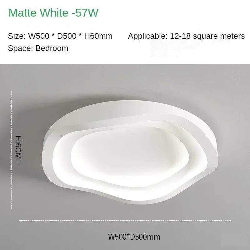 lampe moderne blanche minimaliste acrylique fer métal fixation invisible led chambre