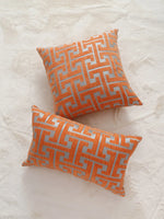 housse coussin brodée motif géométrique moderne polyester coton beige 50cm 50cm chambre quotidien