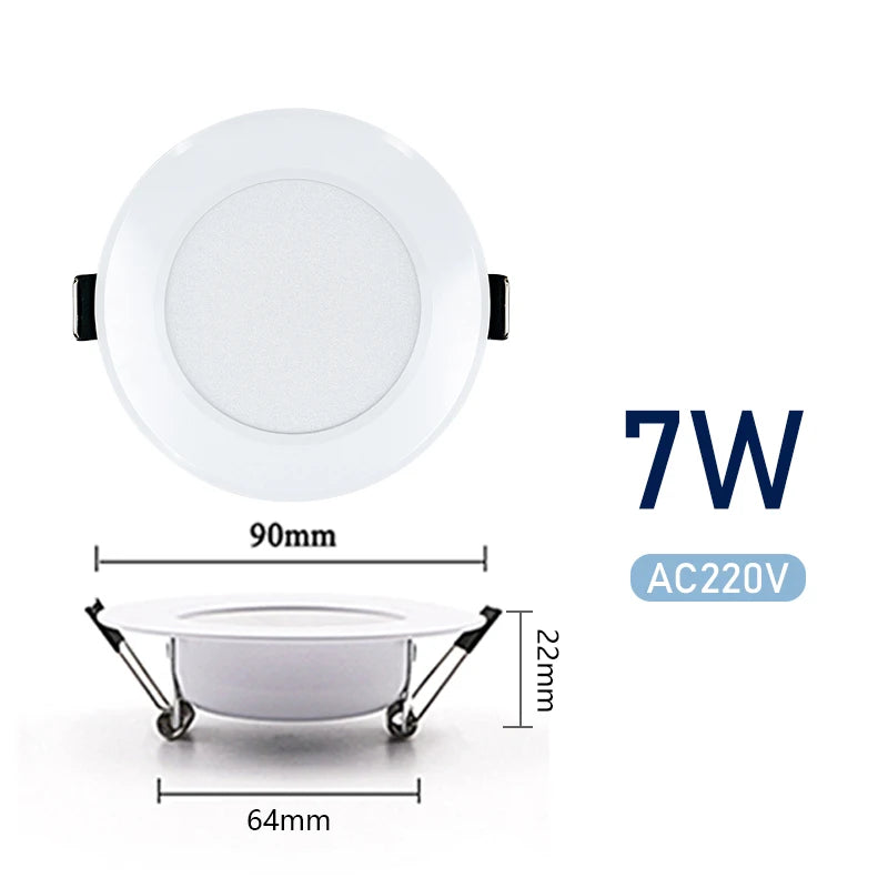 lampe led encastrable moderne blanc clips guide 3w 5w 7w 9w 12w 15w