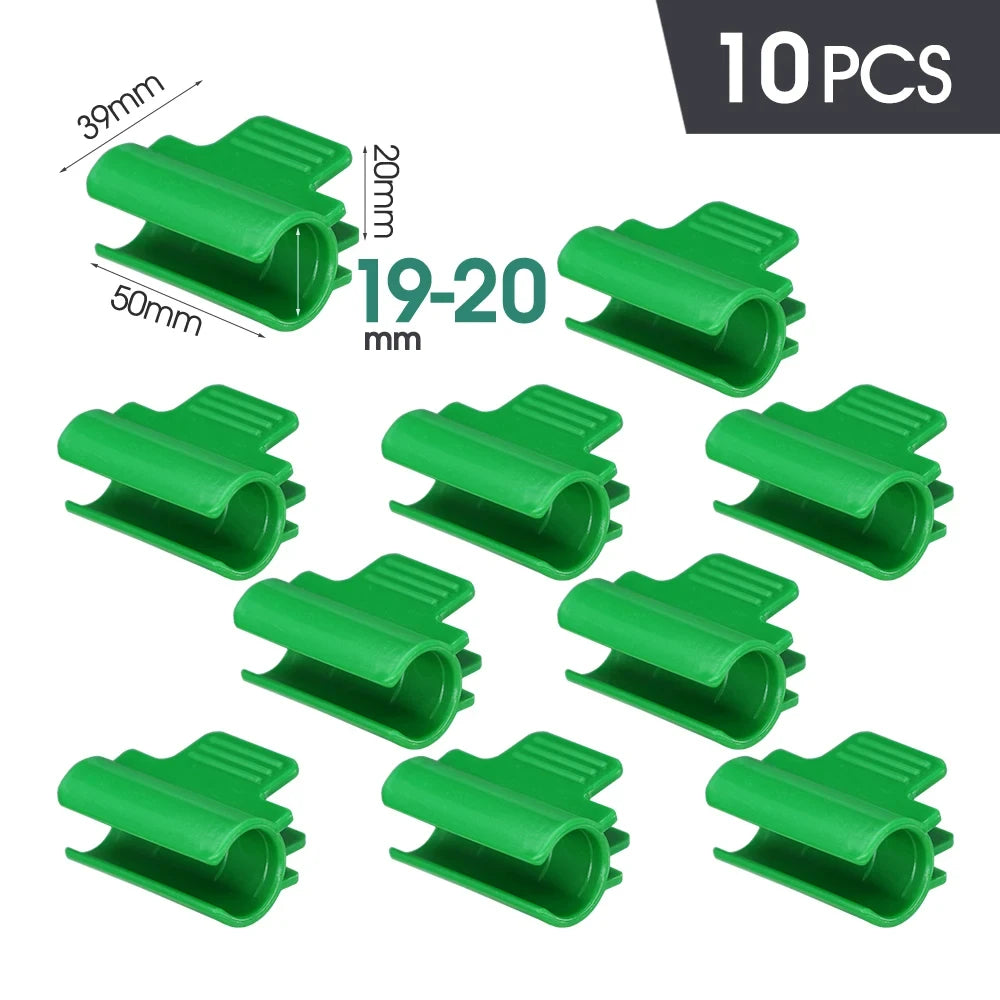 clips fixation plantes vertes pratique robustes 10 pièces opaques vert plat lisse clips support