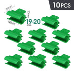 clips fixation plantes vertes pratique robustes 10 pièces opaques vert plat lisse clips support