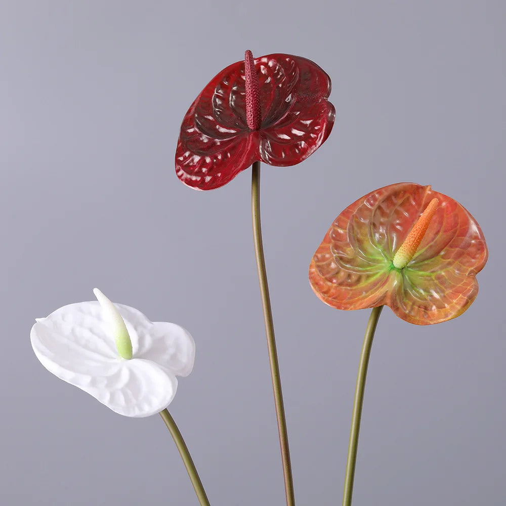décoration mariage plante artificielle feuilles naturelles réaliste intérieur vert rouge blanc