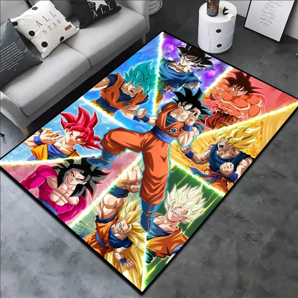tapis multicolore dragon ball personnages manga moderne 100cm 120cm 150cm 60cm 80cm
