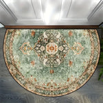 tapis demi rond motif floral imperméable polyester bohème oriental extérieur intérieur absorbant