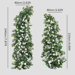 arche decorative fleurs artificielles blanc feuillage vert decoration mariage anniversaire exterieur classique eventos partys