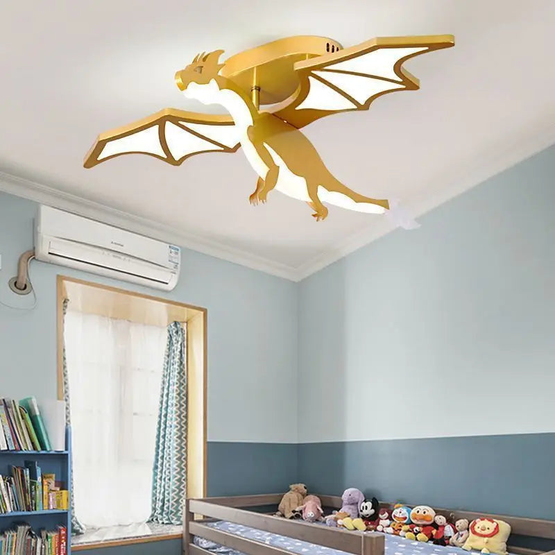 lampe dragon or moderne certification multiple led chambre enfants restaurant decoration intérieure