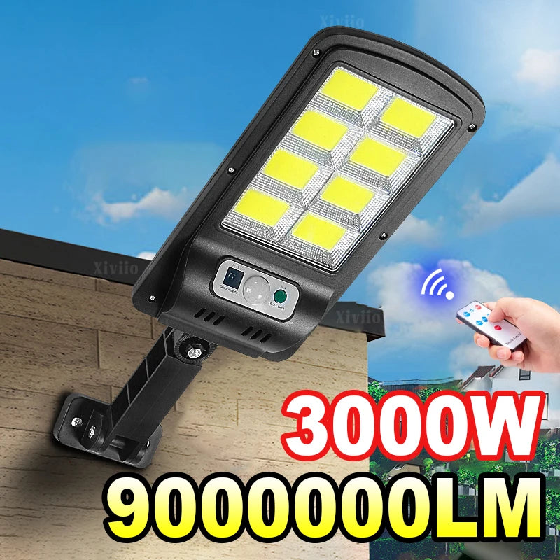 lampe solaire led noir moderne ip65 motion sensor controle distant