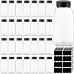 bocaux plastique transparents couvercle noir shaker assaisonnement herbes épices stockage moderne minimaliste