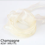 rubans dentelés organza polyester coloris unis 10m élégants mariage décoration bricolage bouquet