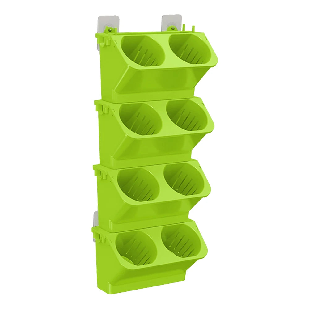 jardinière murale verticale pots suspendus auto arrosage moderne blanc vertclair vertfoncé minimaliste