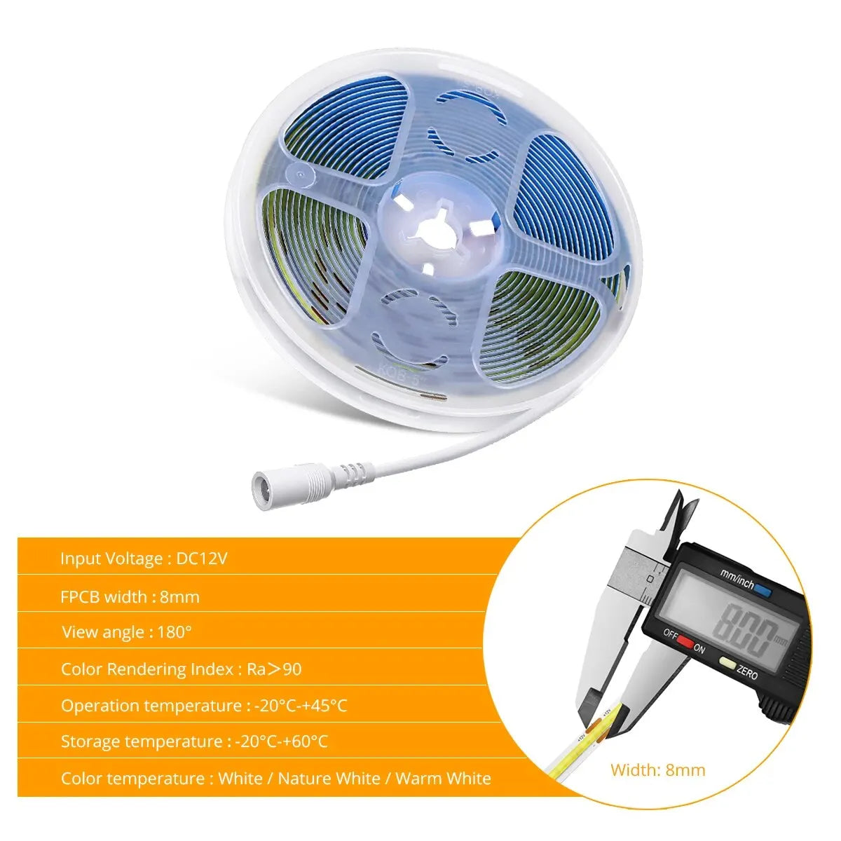 ruban led blanc chaud naturel 3000k 6000k 12v adhésif moderne décoration chambre lumière alignée