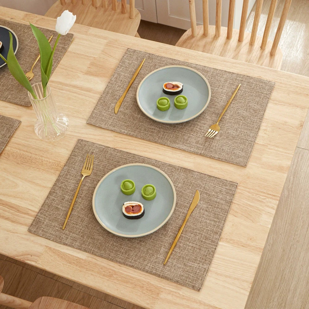 serviettes table lin classiques opaques beige gris noir vert rose bleu respectueuses l'environnement