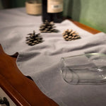 table cuisine chemin table classique rustique uni doux vert foncé rose gris beige clair