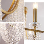 lustre pendentif doré cristal transparent classique chambre salon facile