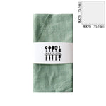 serviettes table coton texture lin moderne vert jaune gris rose beige blanc opaques clips