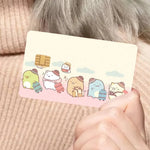 adhésifs décoratifs cartes bancaires dessin animé personnages mignons accessoires beige rose bleu vert marron
