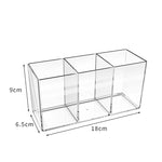 organisateur transparent pinceaux maquillage moderne minimaliste noir rouge doré blanc