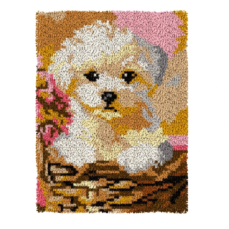 kit crochet tapis décoratif animaux chat chien lapin fait main diy débutant