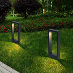 Lampe solaire moderne alliage d'aluminium led ip65 étanche noir minimaliste jardinextérieur