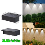 applique murale solaire moderne led noire ip65 extérieure jardin clôture