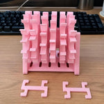 support bobines fil rose moderne réutilisable clips détachables pratique atelier couture