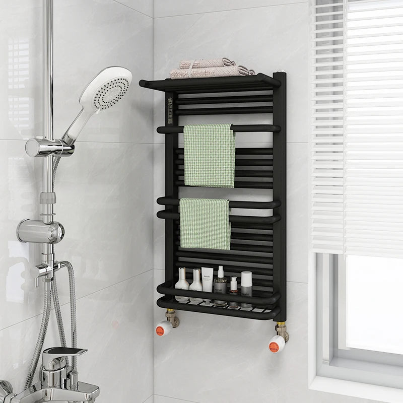 radiateur sèche serviettes acier moderne mural noir blanc durable minimaliste