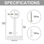 support mural cordon aluminium noir doré moderne vis réglables 120mm 66mm 75mm