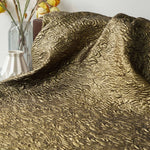 tissu decoratif doré ondulé moderne élégant biodegradable polyester 19% or 142cm large