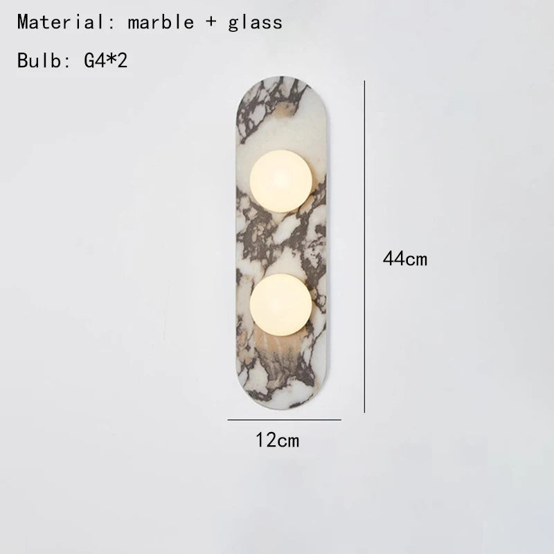 lampe murale marbre blanc noir moderne adhésif led 4000k 3000k 5000k chambre cuisine