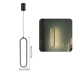 Lampe suspendue LED noir doré minimaliste intérieur chambre coucher flux lumineux faible montage semi