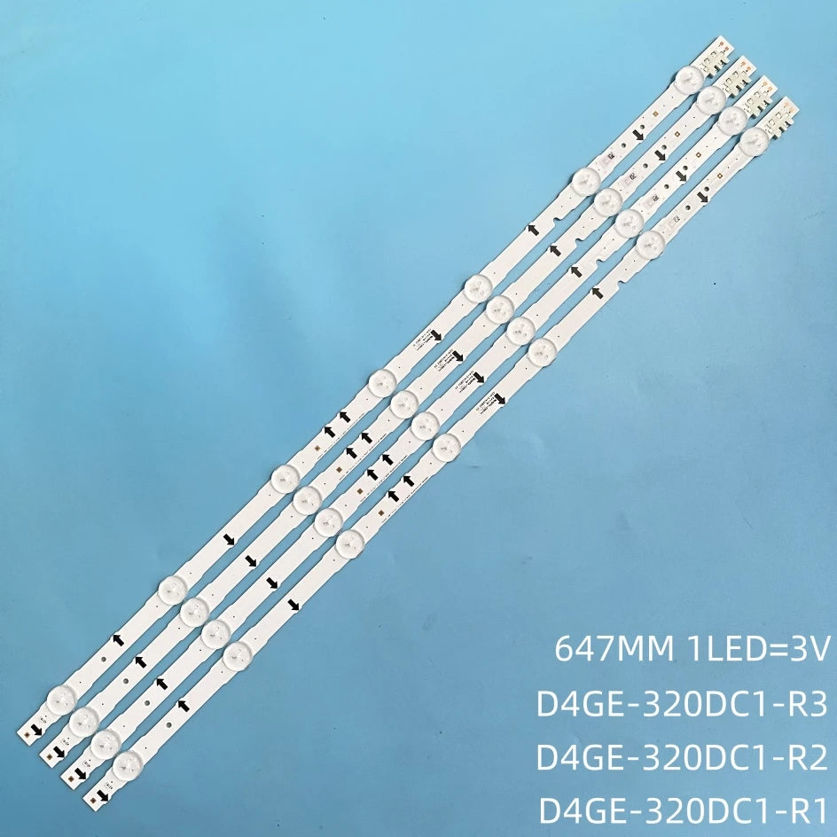 bande led rétro éclairage blanc moderne fixations 647mm led connecteurs