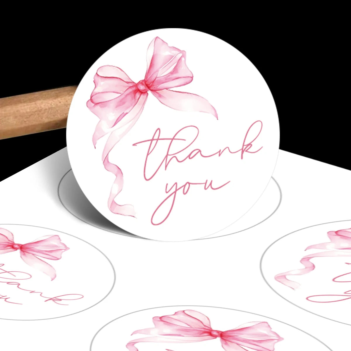 autocollants thank you blanc rose adhésifs modernes élégants sacs biscuits fêtes scrapbook fournitures entreprises
