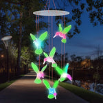 décoration fenêtre mobile oiseaux colibri strass lumineux artisanal vert rose bleu