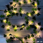 guirlande lumineuse feuilles vertes feuilles oranges batterie usb blanc chaud bleu rouge
