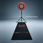 tapis fléchettes darts logo rouge antidérapant polyester moderne noirintérieurextérieur