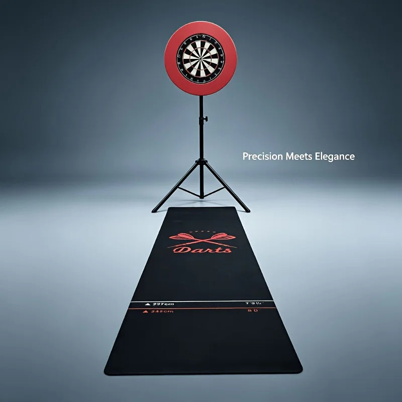 tapis fléchettes darts logo rouge antidérapant polyester moderne noirintérieurextérieur