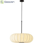 lampe suspendue moderne blanche rayures horizontales salon restaurant led 40cm 50cm