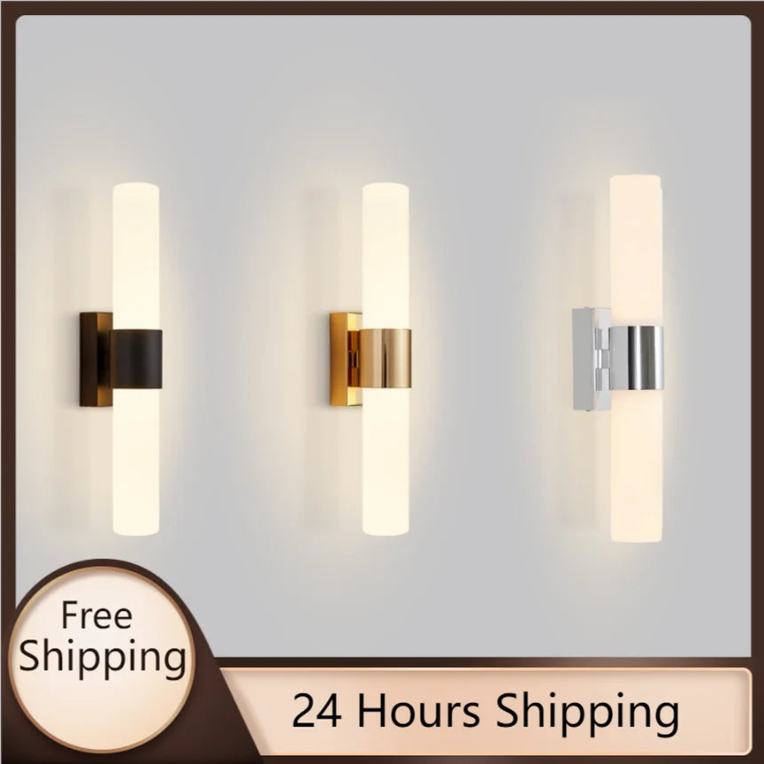 lampe murale moderne fixée mur blanc noir doré minimaliste éclairage intérieur chambre cuisine salon