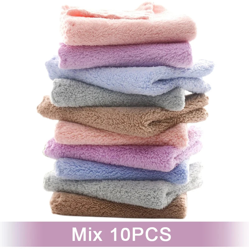 serviettes microfibre face absorption rapide vert pastel rose bleu gris beige opaques modernes