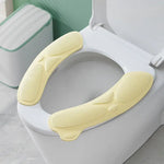coussin toilette vert pastel texture verticale douce coton lavable réutilisable salle bain confortable