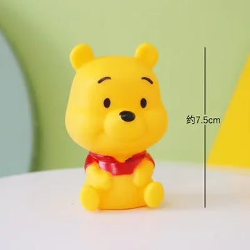 décoration gâteau anniversaire winnie ourson figurines tigger piglet disney cartoon fleurs happy birthday