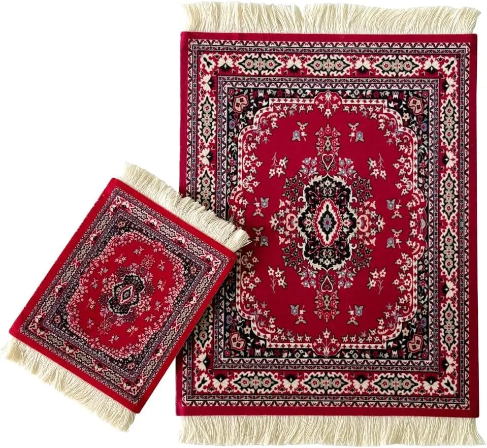 tapis traditionnel oriental motifs floraux souris ordinateur tapis prière décoratif rouge beige noir blanc