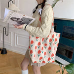 sac main femme toile florale motif fleurs rouge décontracté polyvalent doux polyester