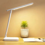lampe led moderne affichage numérique porte stylos blanc