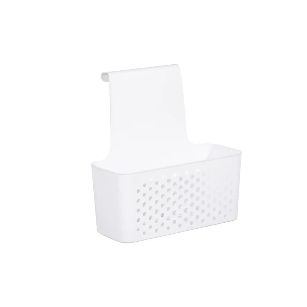 paniers rangement blancs perforés adhésifs modernes petits grands salle bain cuisine